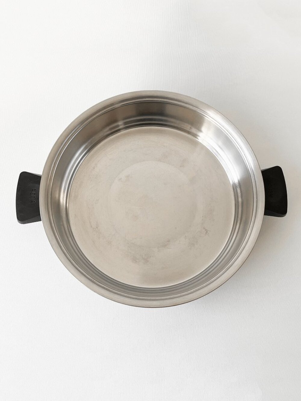 Vintage Rena-Ware 3-Ply Skillet Frying Pan Stainless Steel Double Handles 9.5"